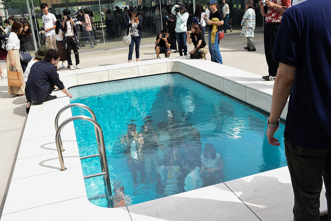 The Swimming Pool, by artist Leandro Erlich, permanently exhibited at 21st Century Museum of Contemporary Art, Kanazawa, Japan