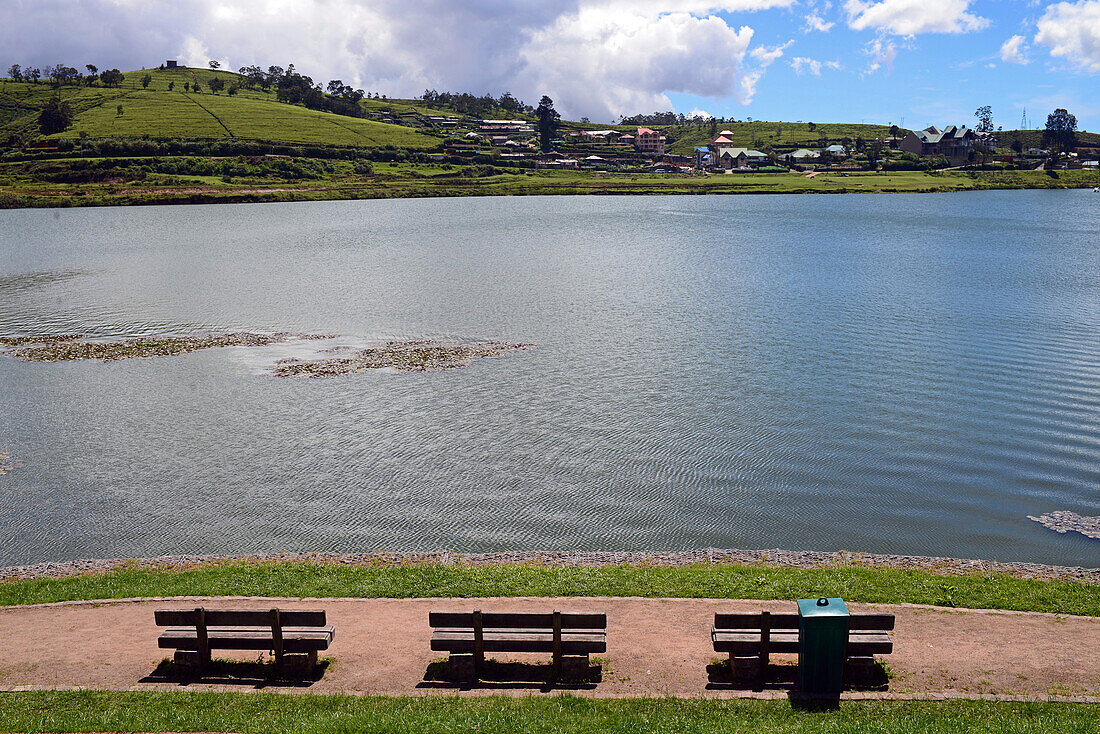 Blick auf den Gregory-See vom Gregory Park aus, Nuwara Eliya, Sri Lanka