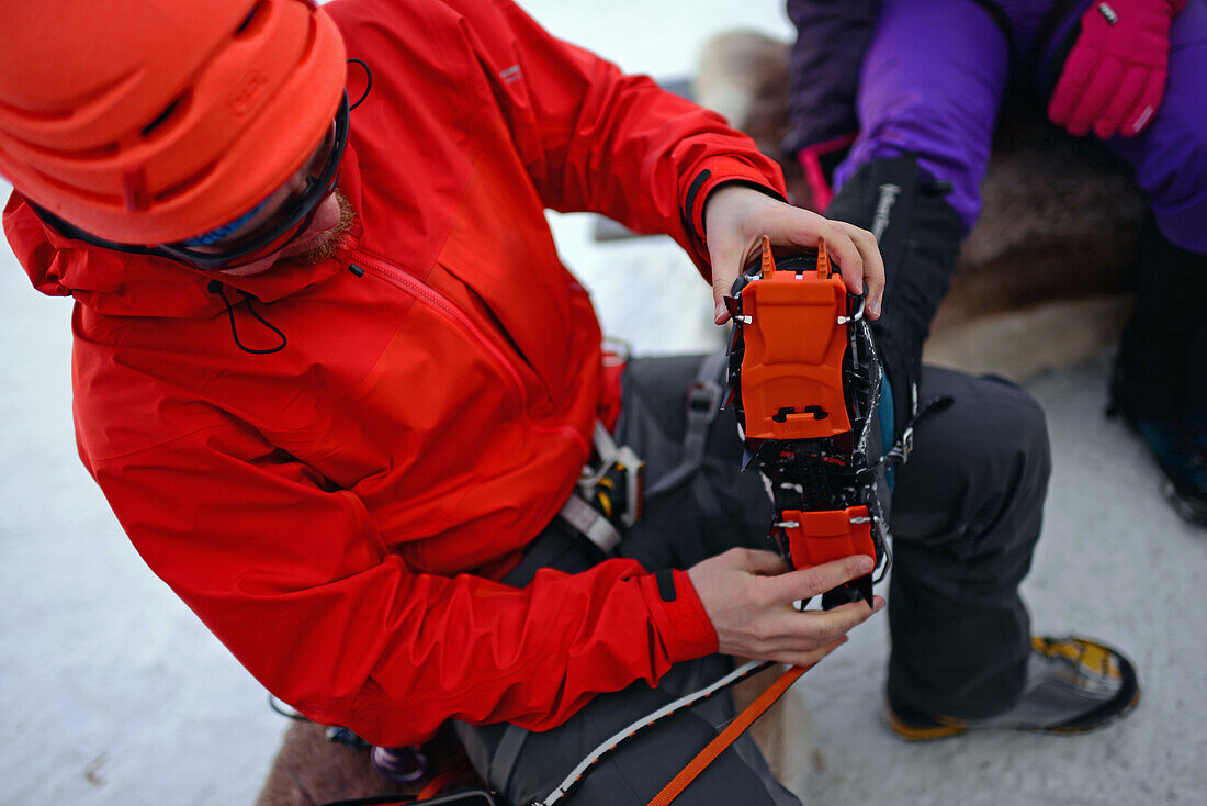 Ice Climbing in Pyh?, Lapland, Finland