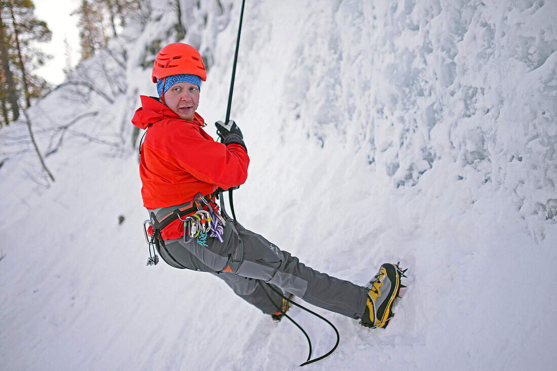 Ice Climbing in Pyh?, Lapland, Finland