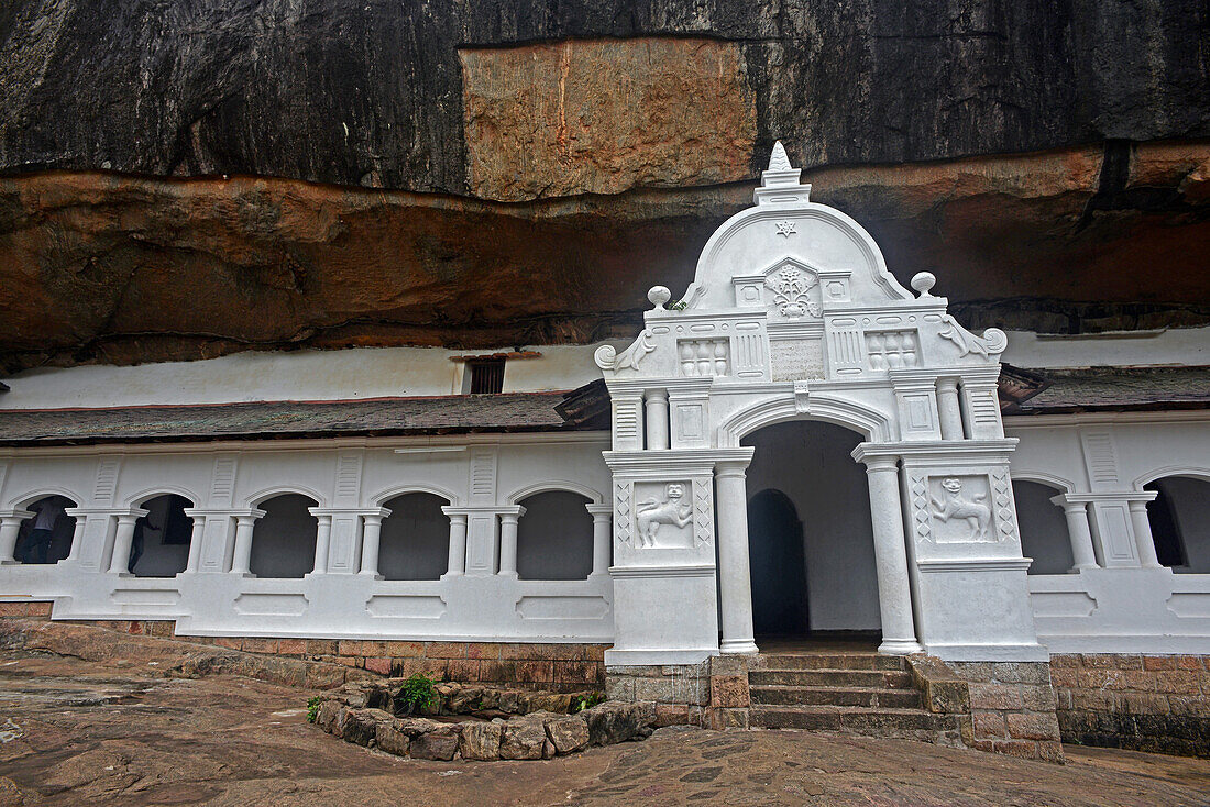 Dambulla cave temple or Golden Temple of Dambulla, World Heritage Site in Sri Lanka