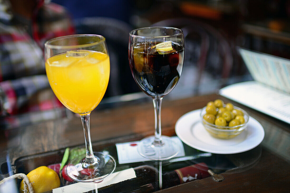 Aperitif at restaurant, Granada, Spain