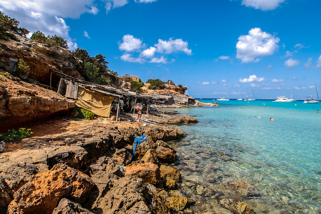 Strand Cala Saona auf Formentera, Balearische Inseln, Spanien