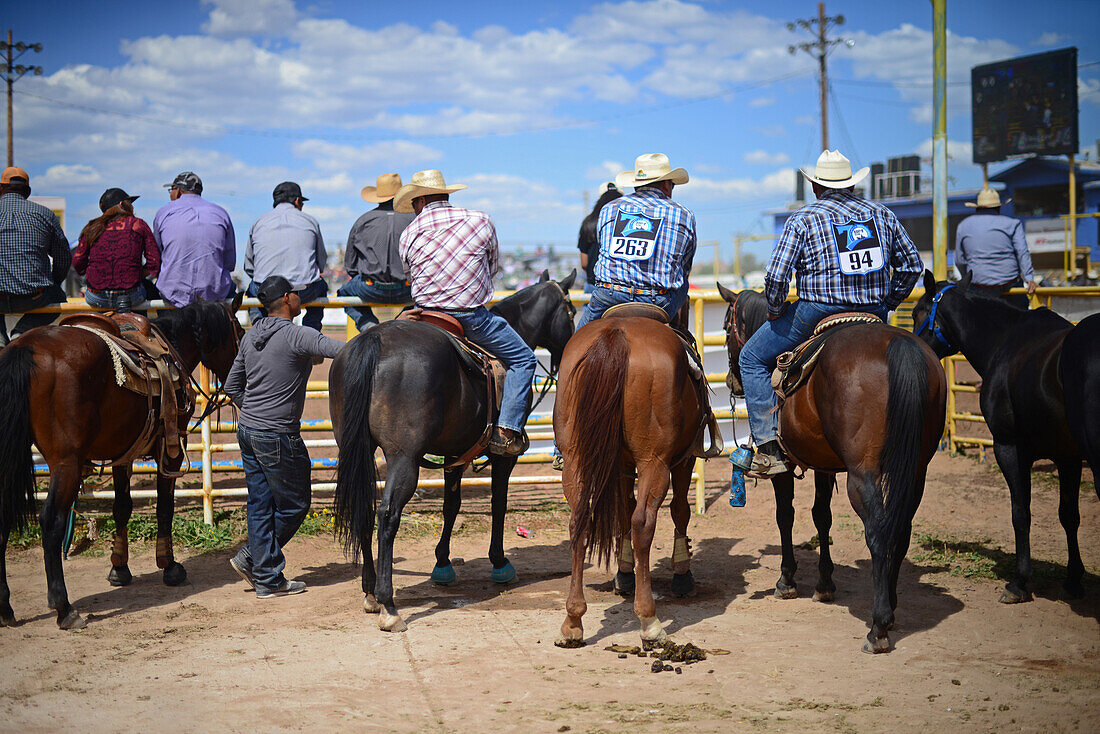 Rodeo competition during Navajo Nation Fair, a world-renowned event that showcases Navajo Agriculture, Fine Arts and Crafts, with the promotion and preservation of the Navajo heritage by providing cultural entertainment. Window Rock, Arizona.