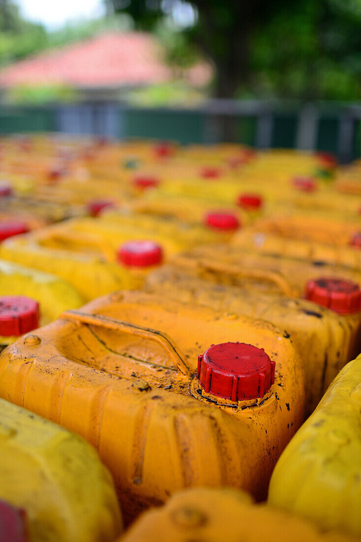 Bottles in vehicle, Weligama, Sri Lanka