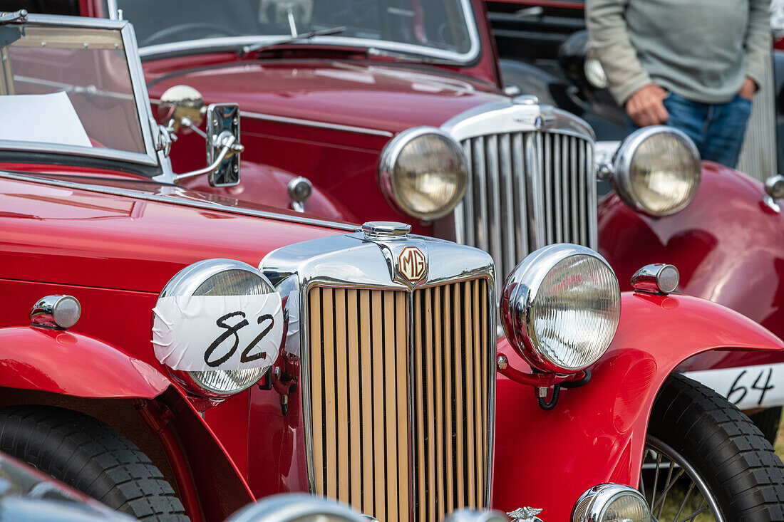 Classic cars in the Beamish Reliability Trial in Bainbridge Yorkshire 2023