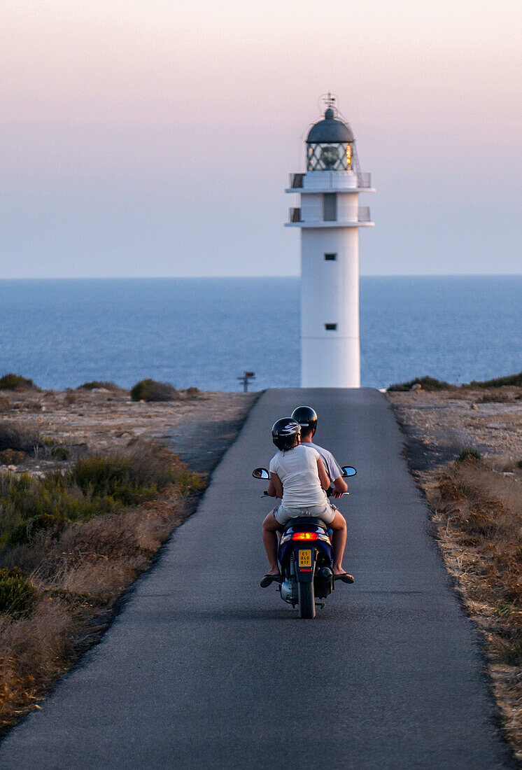 Popular lighthouse in Es Cap de Barbaria, the southest area in Formentera