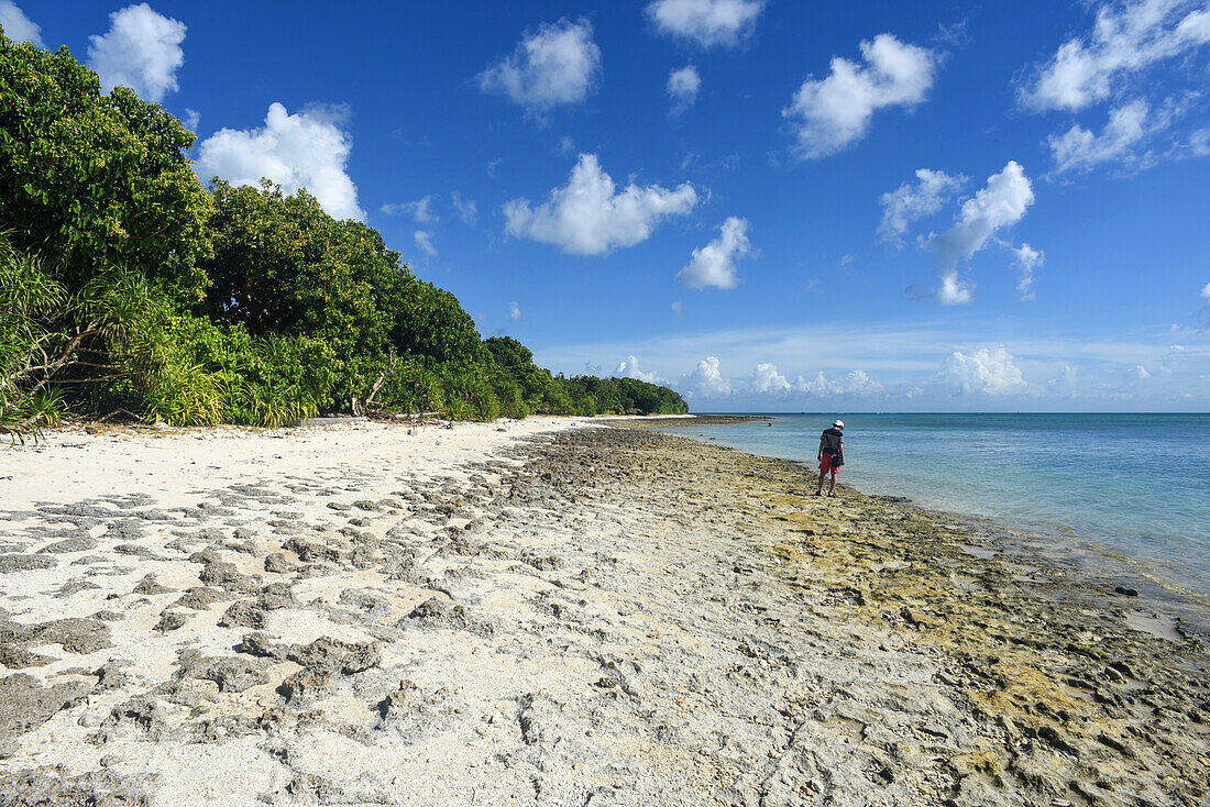 Kaiji Beach on Taketomi Island in the Yaeyama Islands of Okinawa, famous for its star sand or hoshizuna.