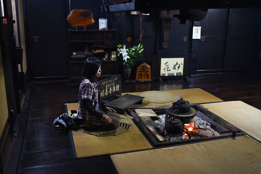 Shirakawa-go, traditional village showcasing a building style known as gassho-zukuri, Gifu Prefecture, Japan