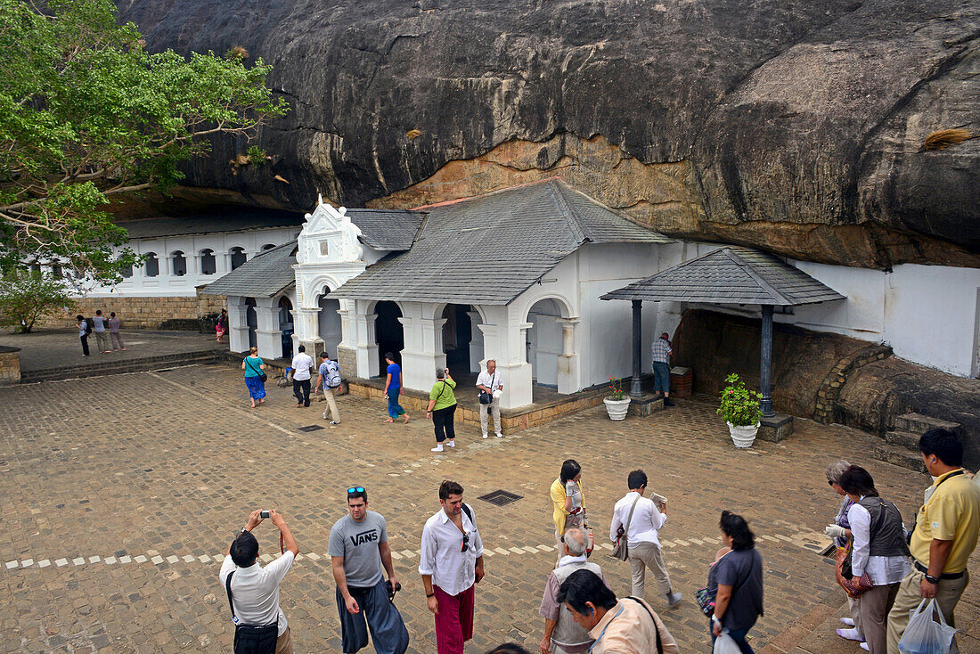 Dambulla cave temple or Golden Temple of Dambulla, World Heritage Site in Sri Lanka