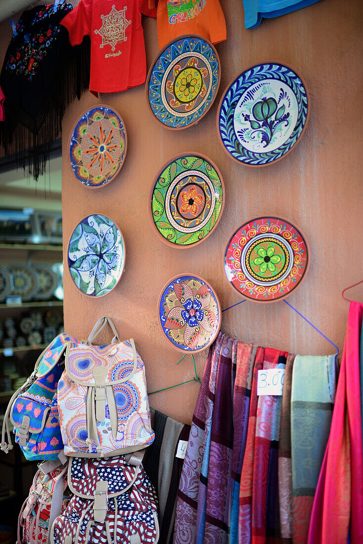 Crafts shop in Granada, Spain
