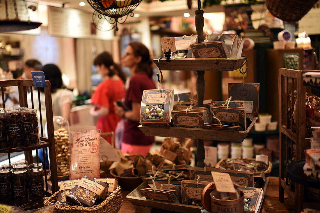 Kakaomarkt im Geschäft Marie Belle in Ishigaki, Okinawa, Japan