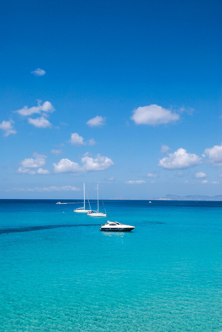 Cala Saona beach in Formentera, Balearic Islands, Spain