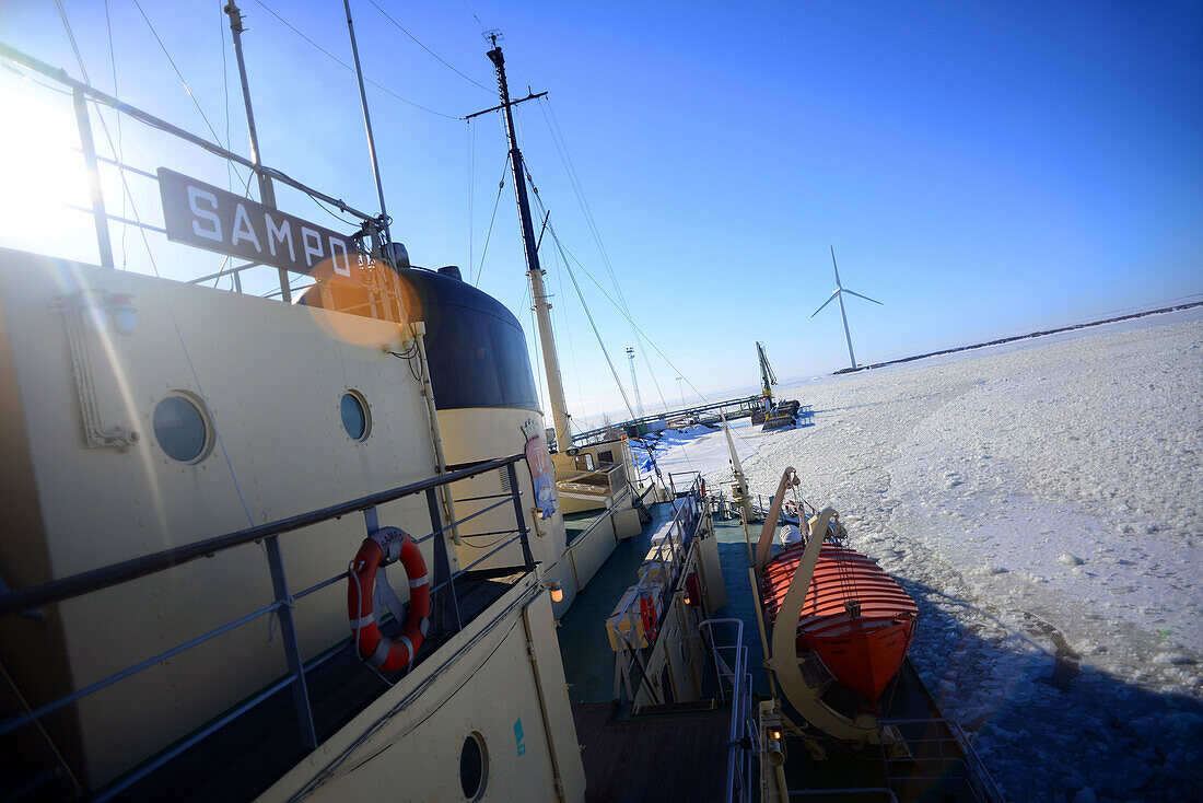 Sampo Icebreaker cruise, an authentic Finnish icebreaker turned into touristic attraction in Kemi, Lapland