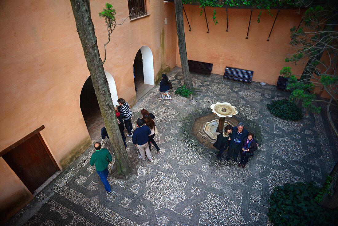 Nasrid Palaces at The Alhambra, palace and fortress complex located in Granada, Andalusia, Spain