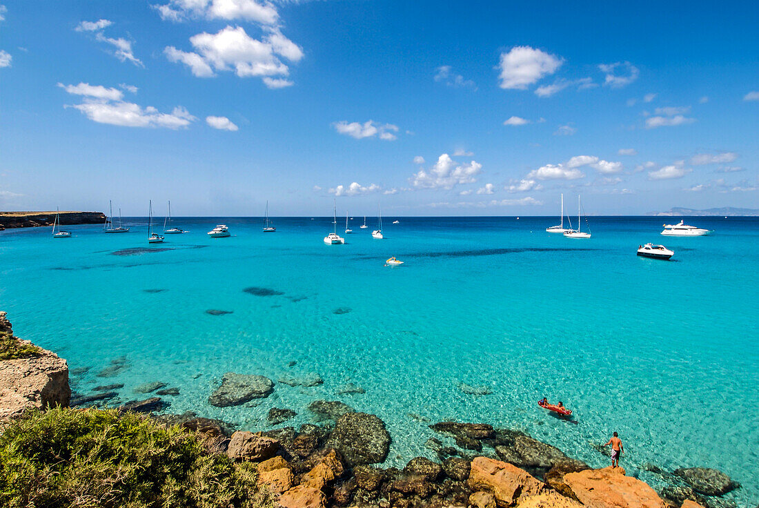 Strand Cala Saona auf Formentera, Balearische Inseln, Spanien