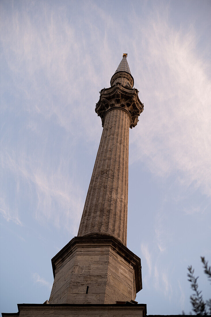 Turkey, Istambul, Low angle view of minaret