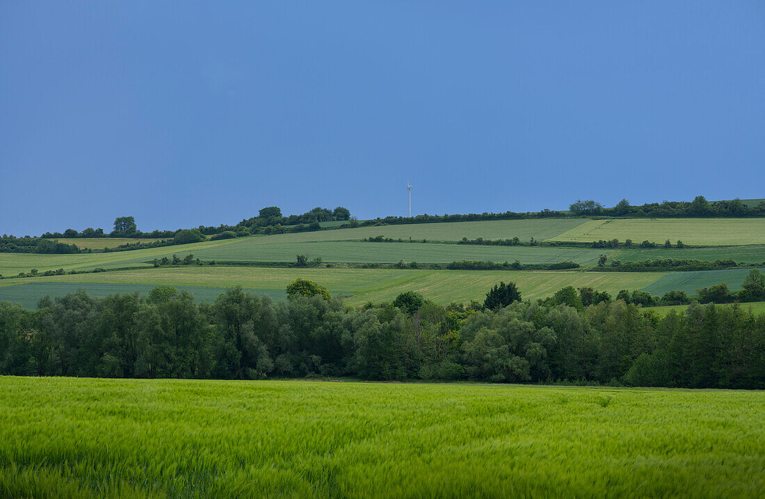 Thunderstorm rolling over hills in southern province of Limburg