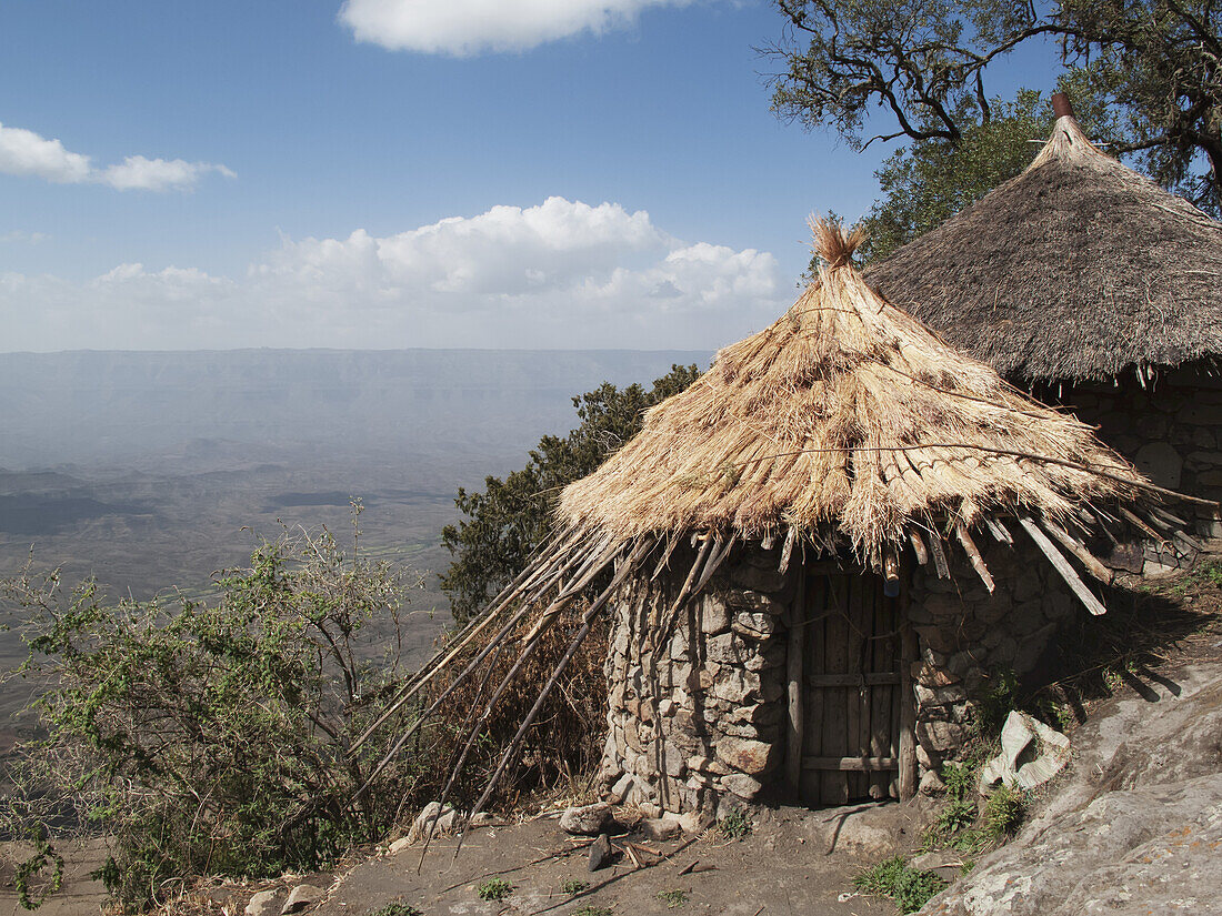 Thatch Hut Beside Asheten Maryam Church; Lalibela, Asmara Region, Ethiopia