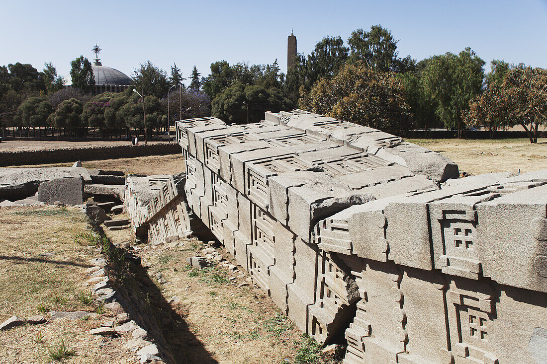 Largest Fallen Stele, Stele Field; Axum, Tigray Region, Ethiopia