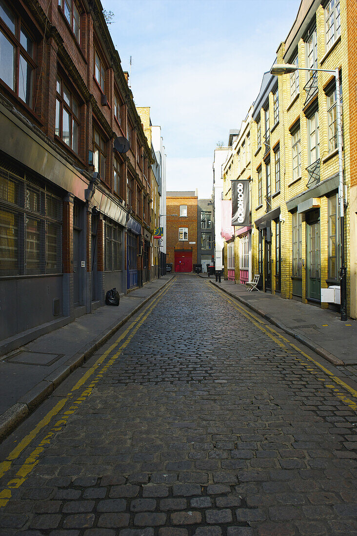 A Narrow Street Of Setts, Shoreditch; London, England