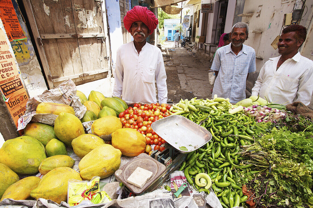 Food Stall On The Street Of A Rural Village; Rajasthan, India