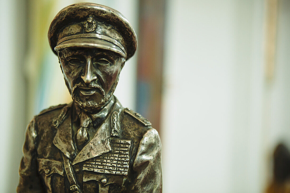 Statue von Haile Selassie im Nationalmuseum; Addis Abeba, Äthiopien