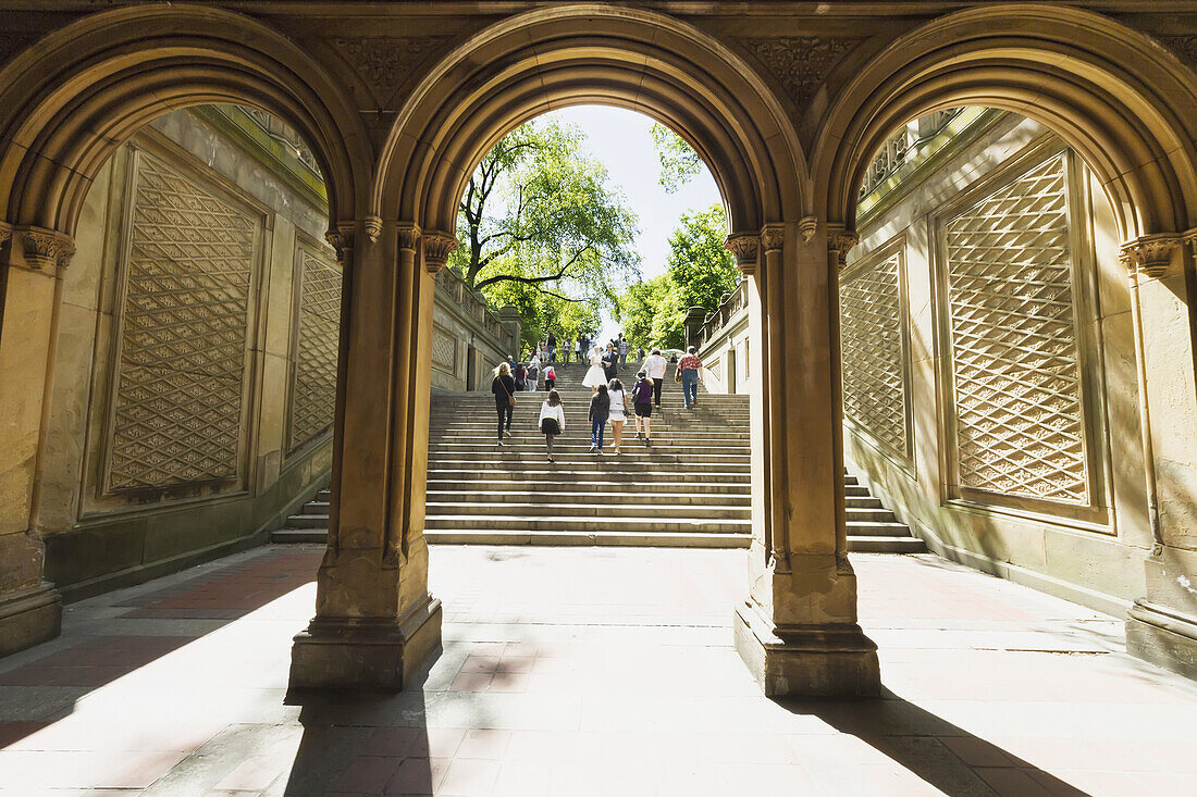 Bethesda Arcade In Central Park, New York City, New York, United States