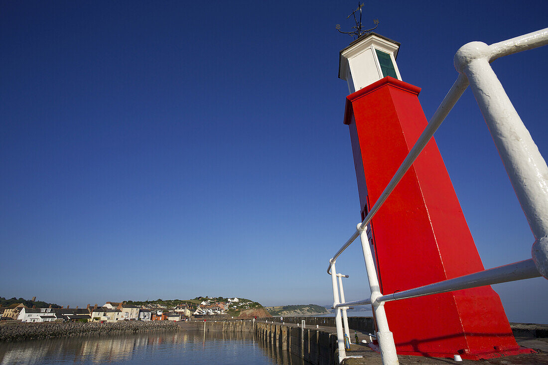 Watchet Harbour And Lighthouse; Somerset, England