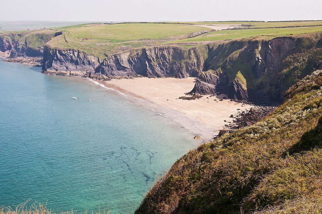 Musselwick Sands Near Marloes, Pembrokeshire Coast Path, South West Wales; Pembrokeshire, England