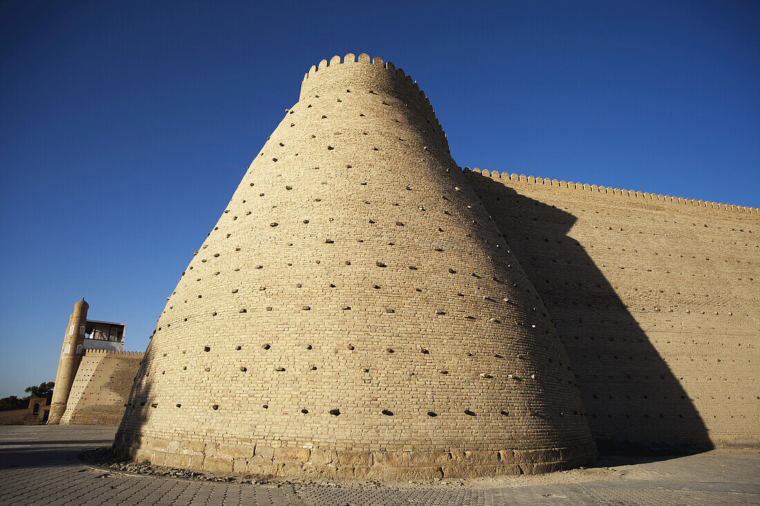 Mauern der Arche-Festung, Altstadt; Buchara, Usbekistan.
