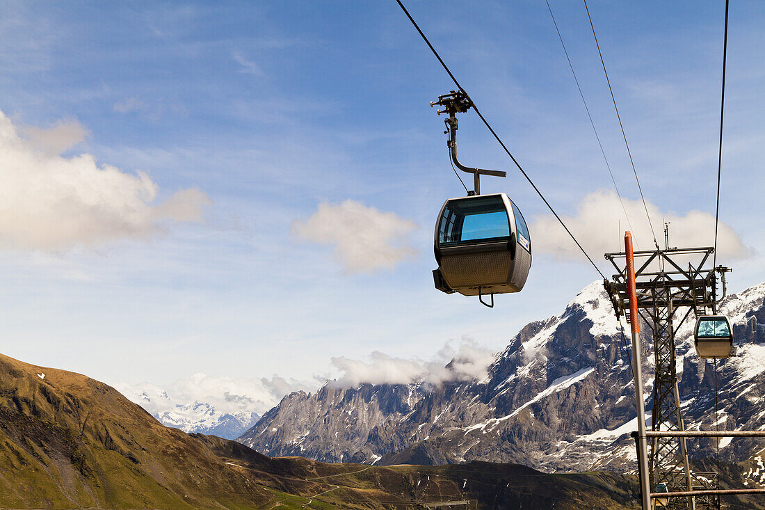 Gondolas At First; Grindelwald, Bernese Oberland, Switzerland