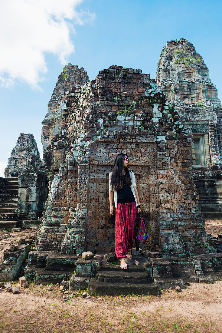 Ost-Mebon-Tempel, dem Hindu-Gott Shiva gewidmet, erbaut von König Rajendravarman Vii im zehnten Jahrhundert, von Angkor aus; Siem Reap, Kambodscha.