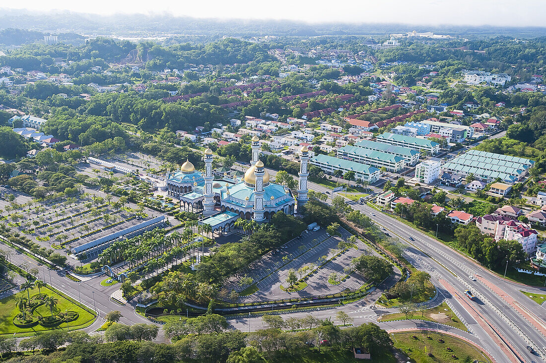 Luftaufnahme von Bandar Seri Begawan, der Hauptstadt von Brunei; Bandar Seri Begawan, Brunei