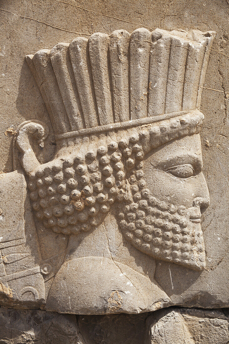 Bas Relief Of Persian Guard, Gateway Into Hall Of 100 Columns; Persepolis, Iran