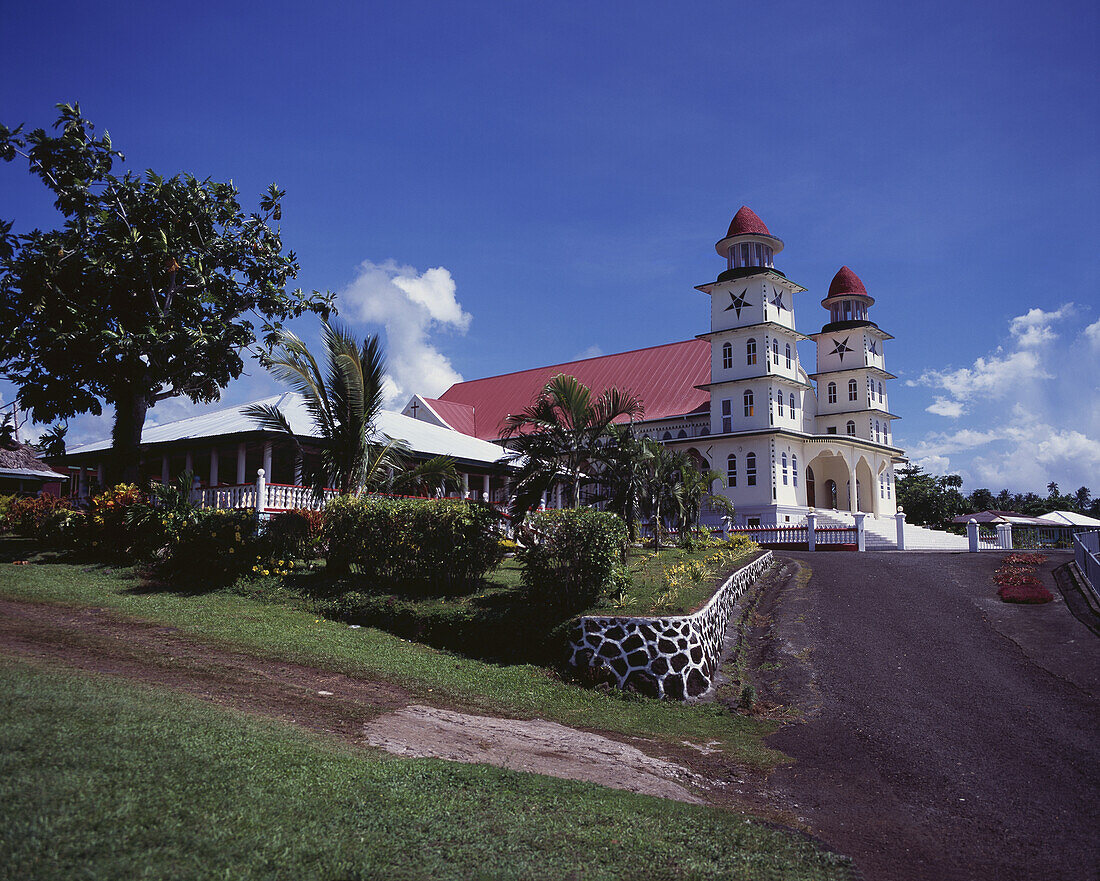 One Of Many Churches That Sprinkle The Samoan Islands; Samoa