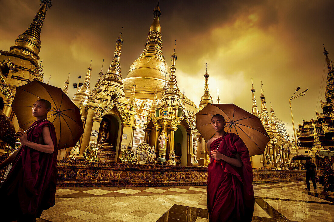 Shwedagon-Tempel; Yangoon, Myanmar