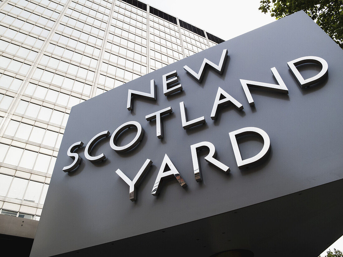 Revolving Sign, New Scotland Yard, St James; London, England