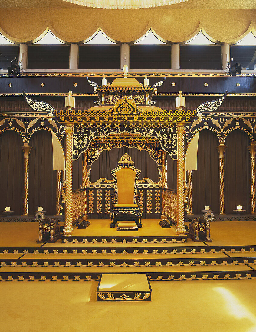 Ceremonial Throne Of Sultan Of Brunei; Bandar Seri Begawan, Brunei