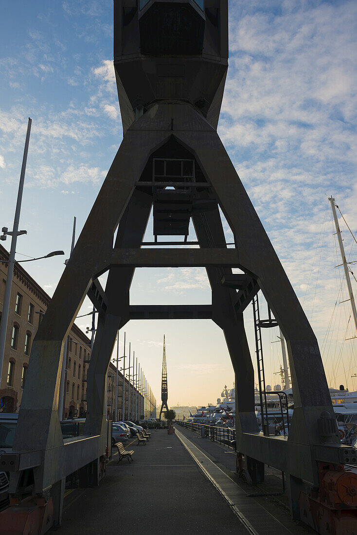 Structure For A Crane In The Harbour; Genoa, Liguria, Italy