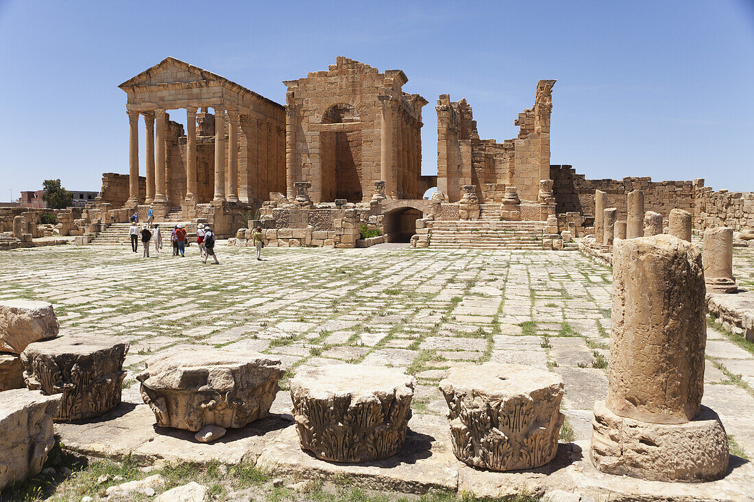 Forum And Temples Of Juno, Jupiter And Minerva; Sbeitla, Tunisia