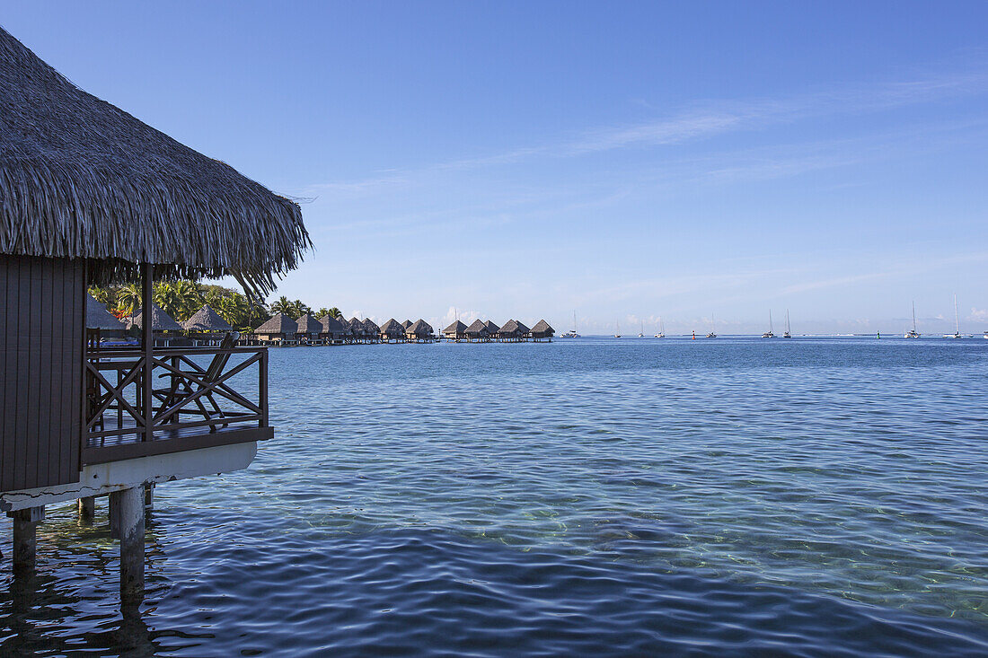 Waterfront Hotel Accommodation On Stilts; Tahiti