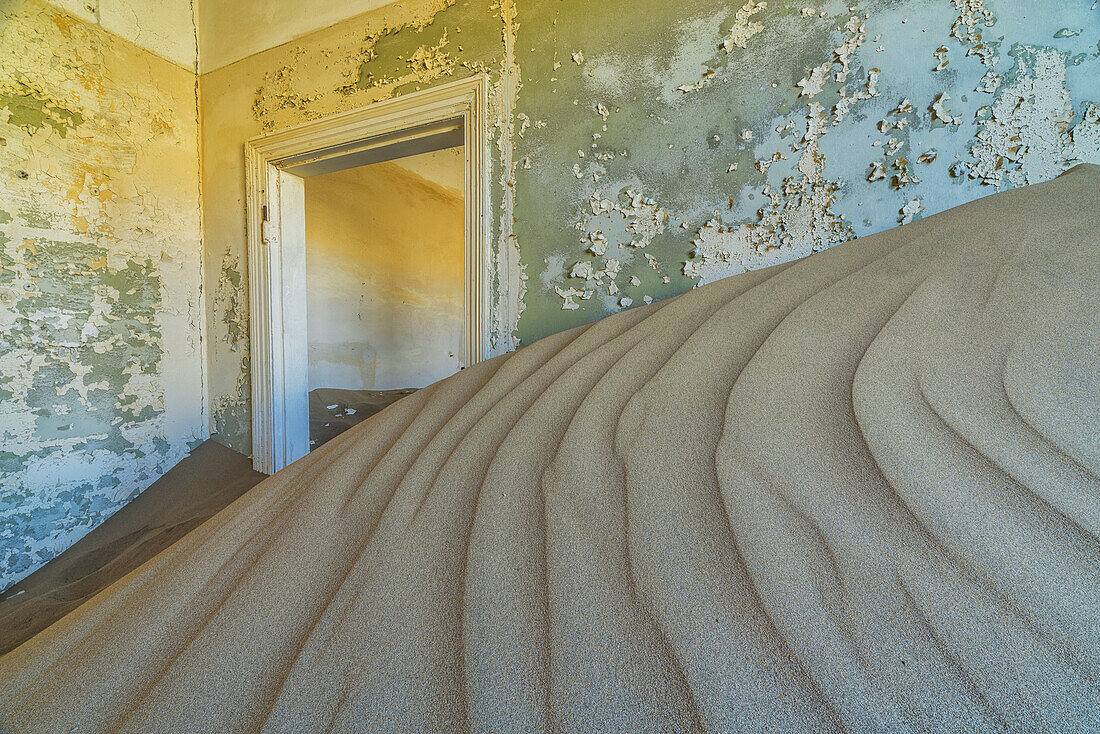 Drifting Sand Fills The Rooms Of An Abandoned House; Kolmanskop, Namibia