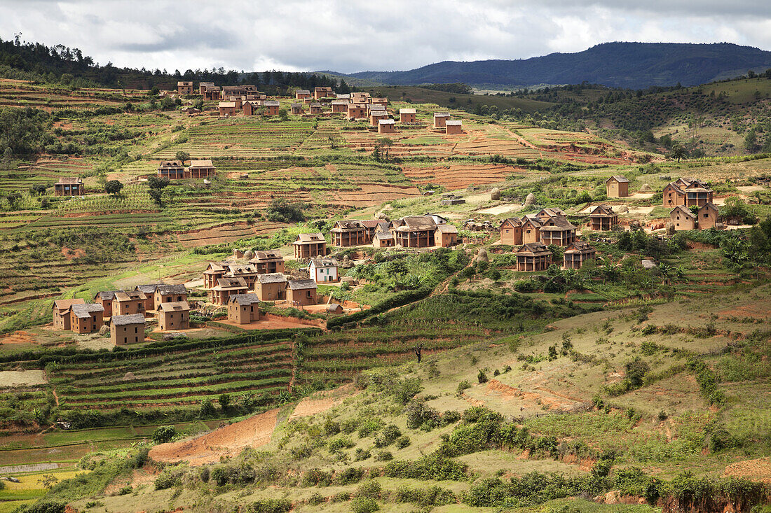 Panorama On A Typical Village In The Area Of Ambalavao; Fianarantsoa, Madagascar