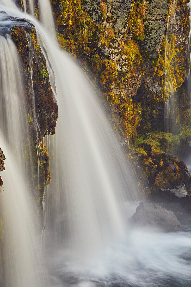 Kirkjufellsfoss Falls, Snaefellsnes; Grundarfjordur, Iceland