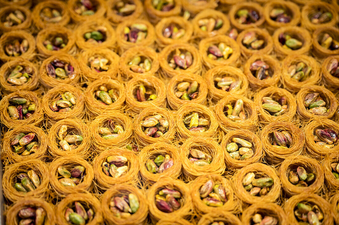 Baklava for sale at the Spice Bazaar; Istanbul, Turkey