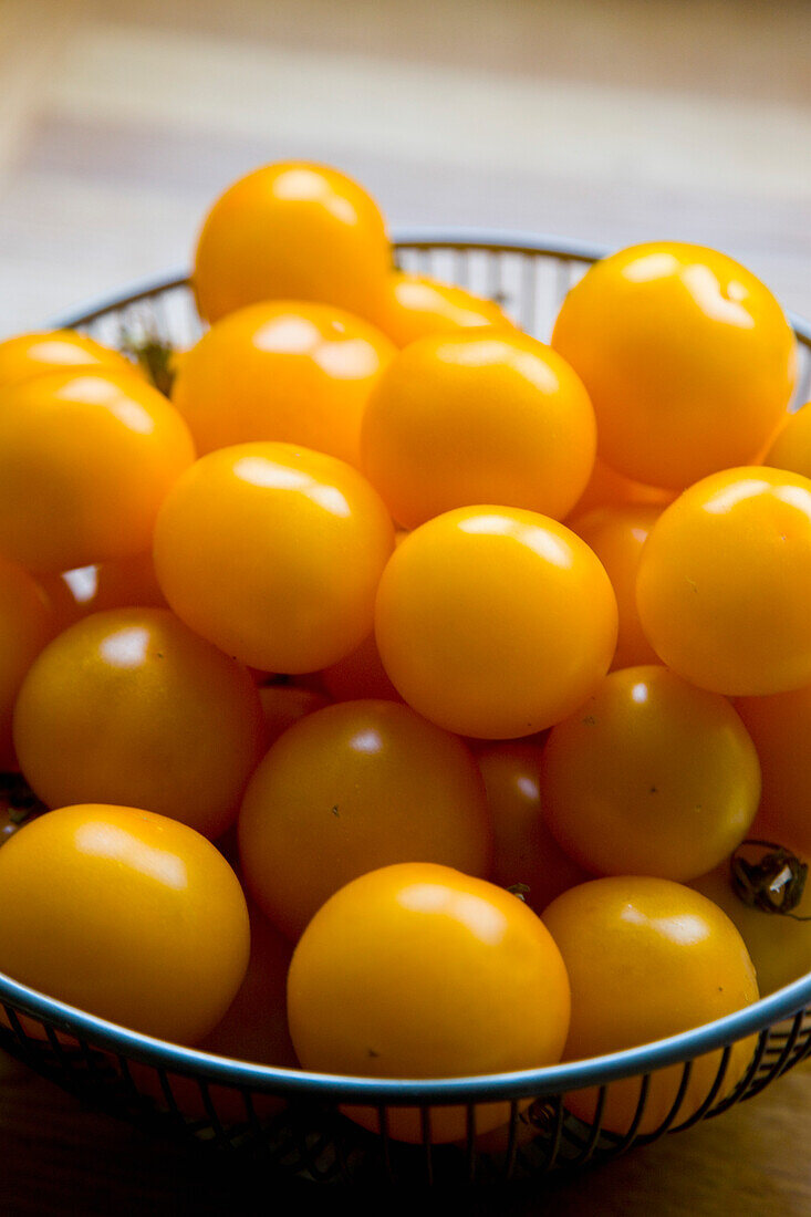 Nahaufnahme von gelben Tomaten