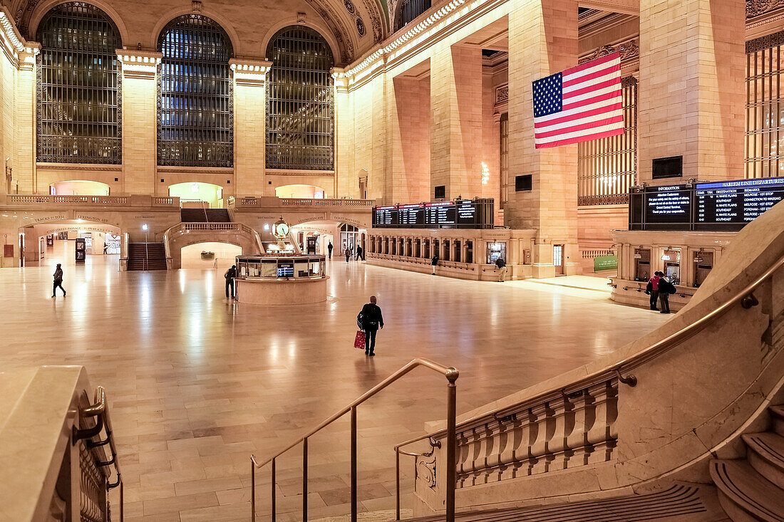 Architektonisches Detail des Grand Central Terminal (GCT) (Grand Central Station) (Grand Central), ein Nahverkehrsterminal, das drittgrößte in Nordamerika, Midtown Manhattan, New York City, Vereinigte Staaten von Amerika, Nordamerika