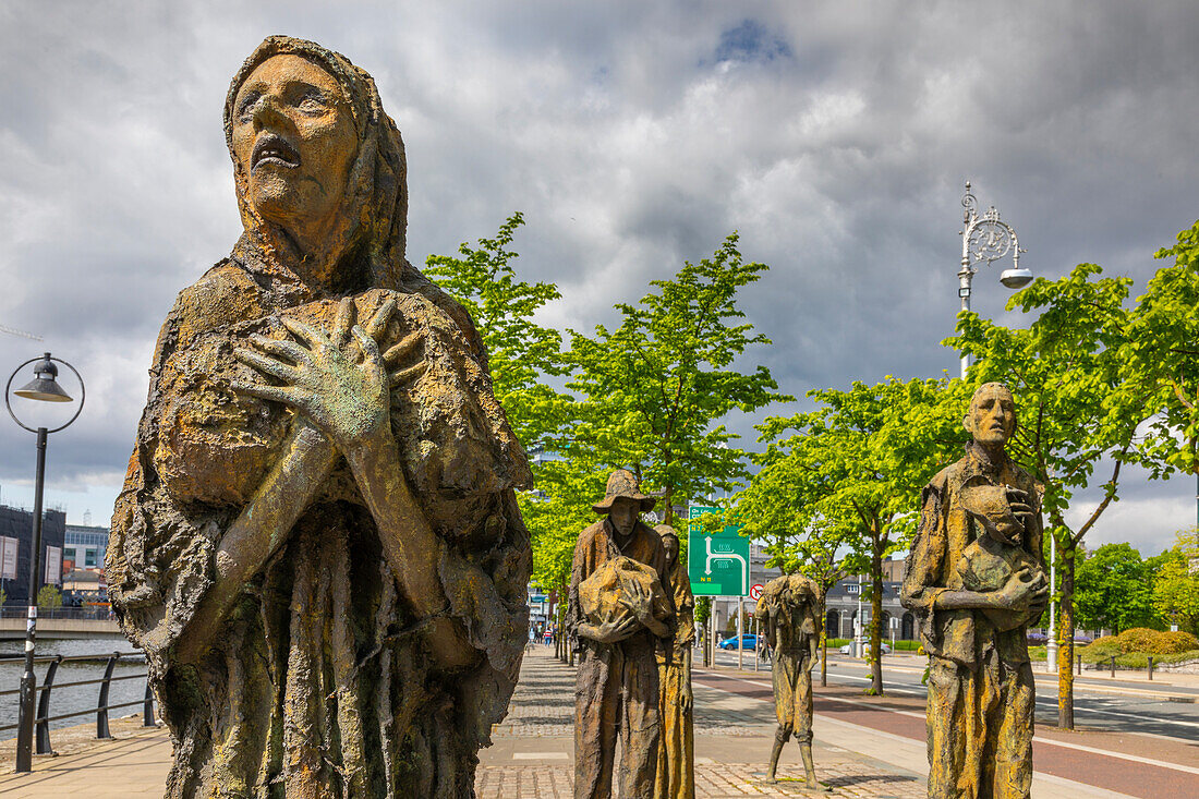 Hungersnot-Denkmal, Custom House Quay, Dublin, Republik Irland, Europa
