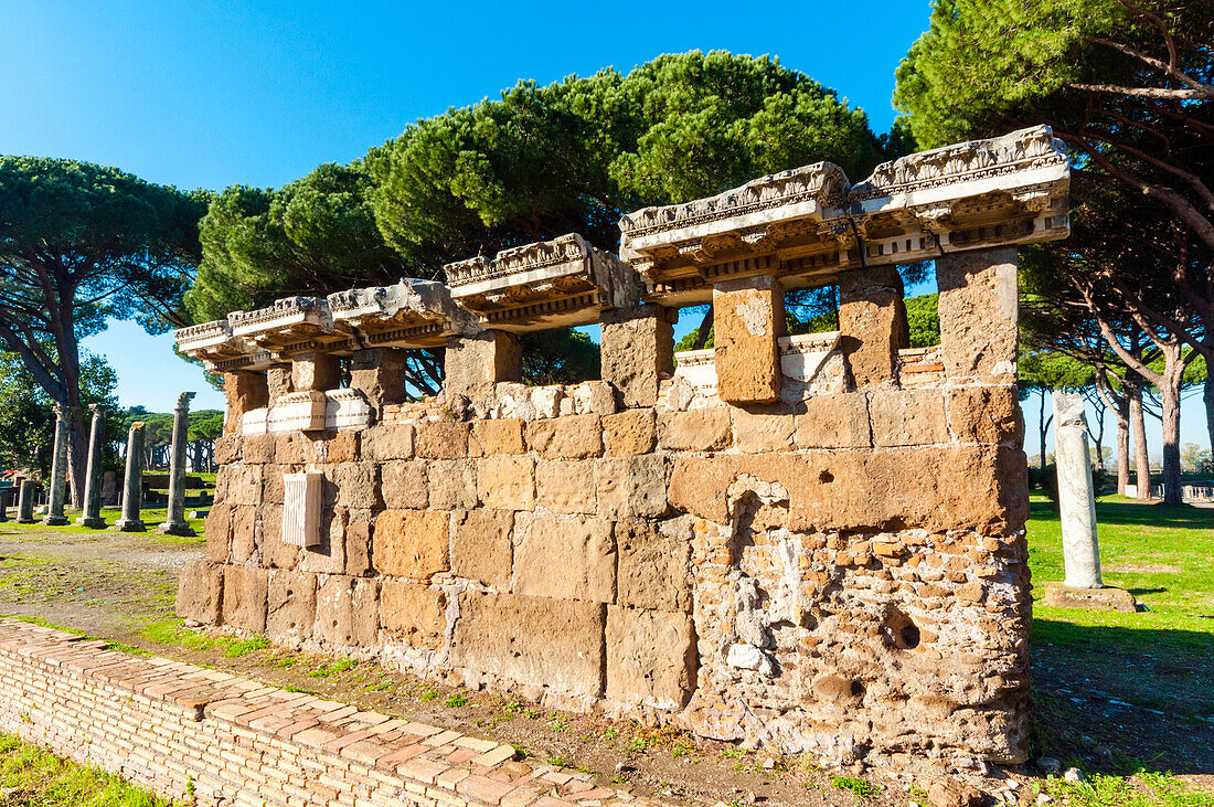 Theater, archäologische Ausgrabungsstätte Ostia Antica, Ostia, Provinz Rom, Latium (Lazio), Italien, Europa